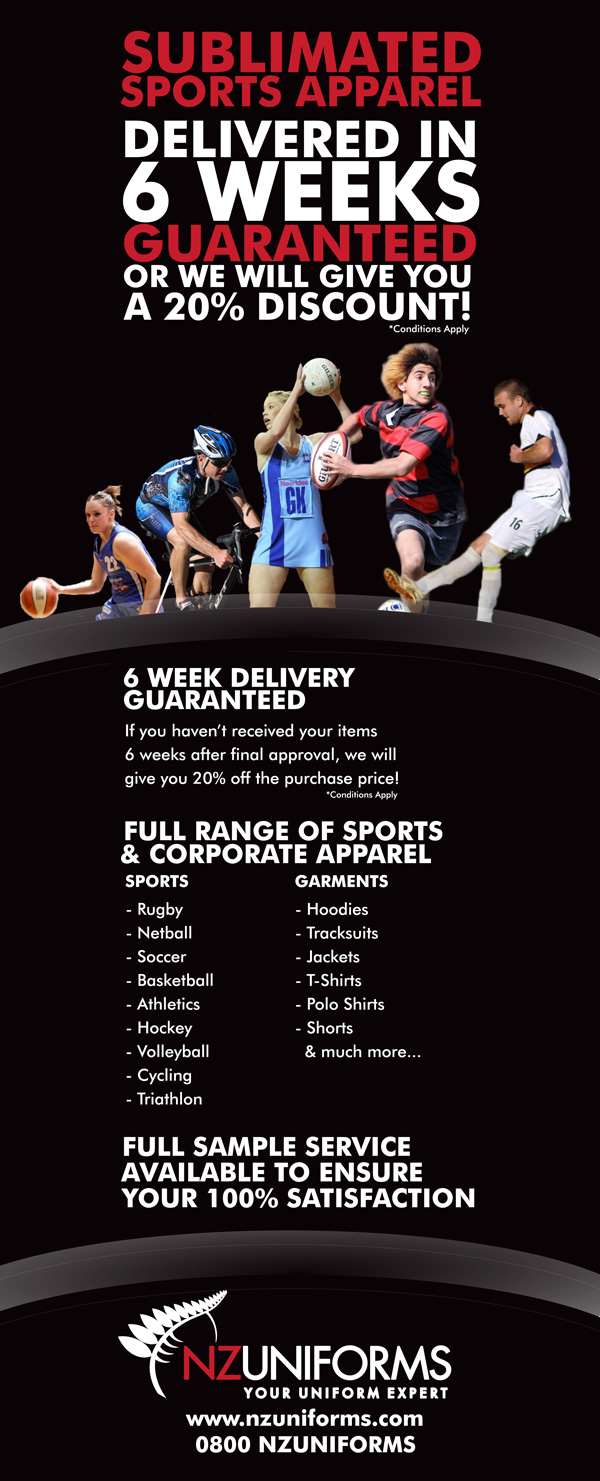 Sublimated Sports Apparel - Delivered in 6 Weeks Guaranteed...
