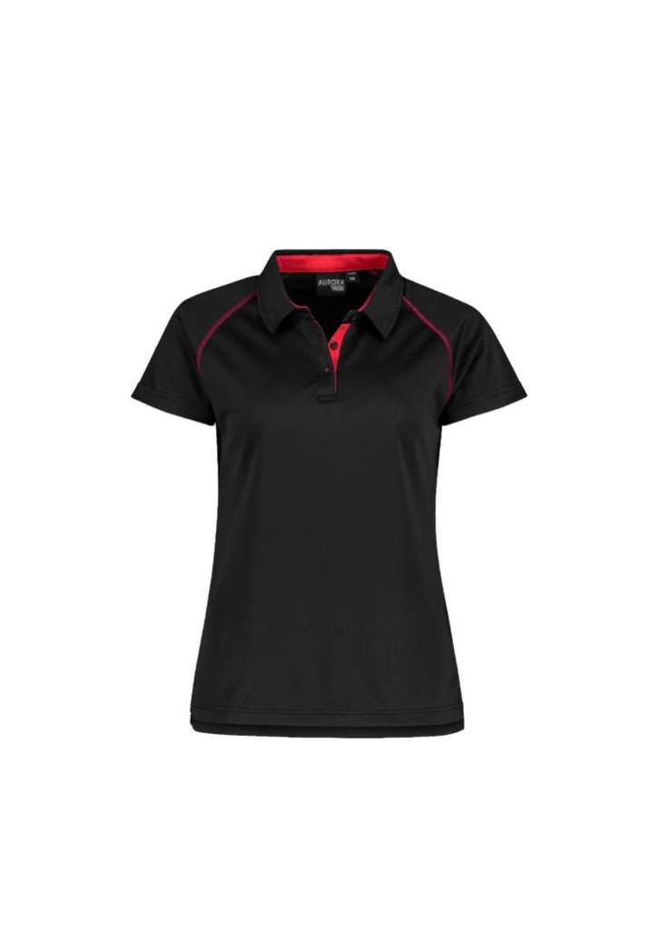 Performance Polo - Womens Black/Red 10