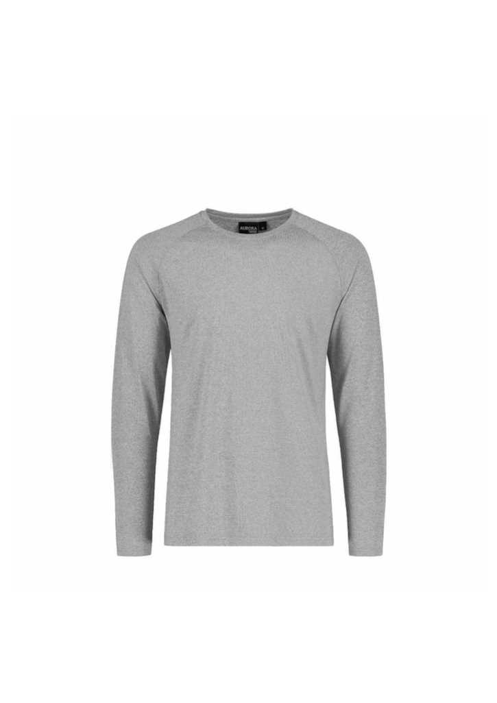 Adults Stadium LS Tee Grey Marle 2XL