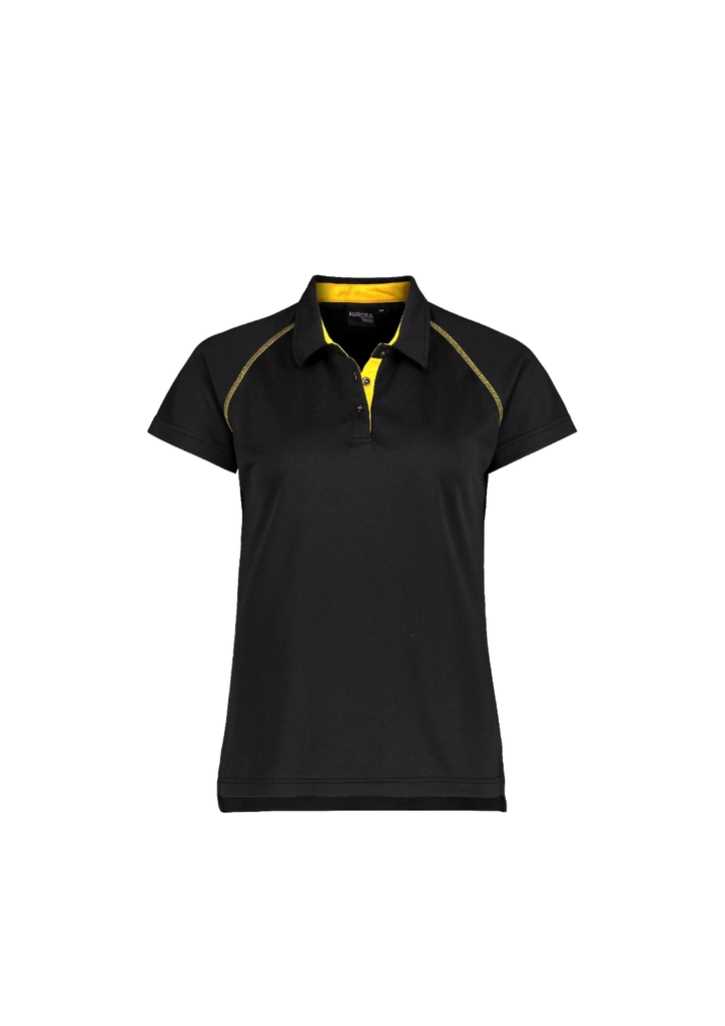 Performance Polo - Womens Black/Gold 10