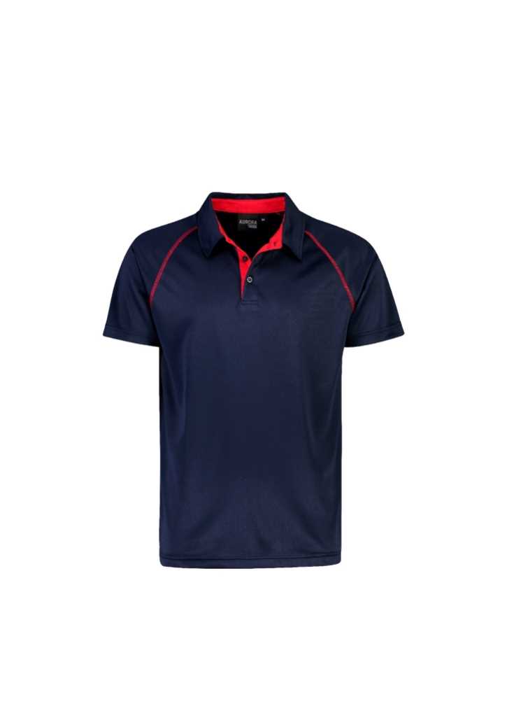 Performance Polo - Mens Navy/Red 3XL