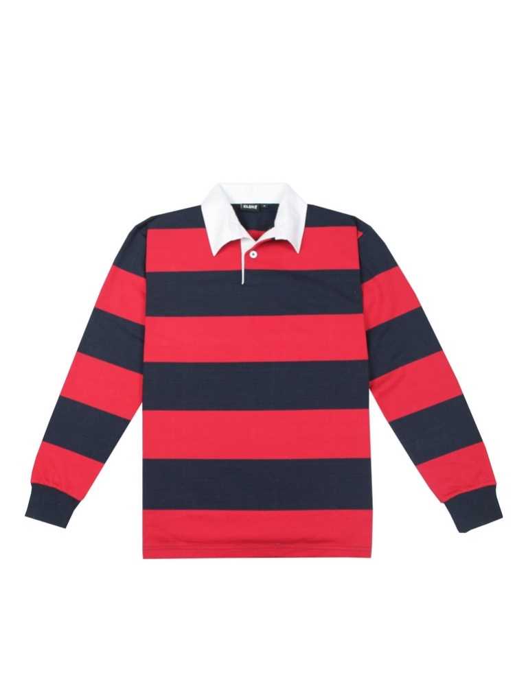 Striped Rugby Jersey Navy/Red 2XS