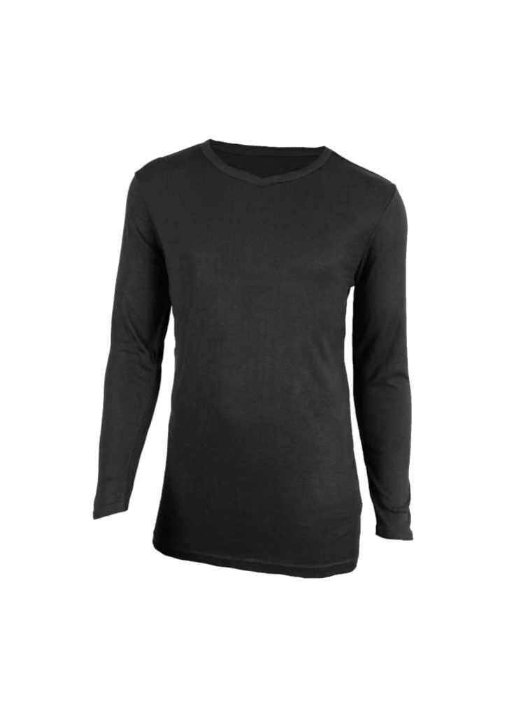 Workguard Adult Longsleeve VNeck Thermal Black 2XL