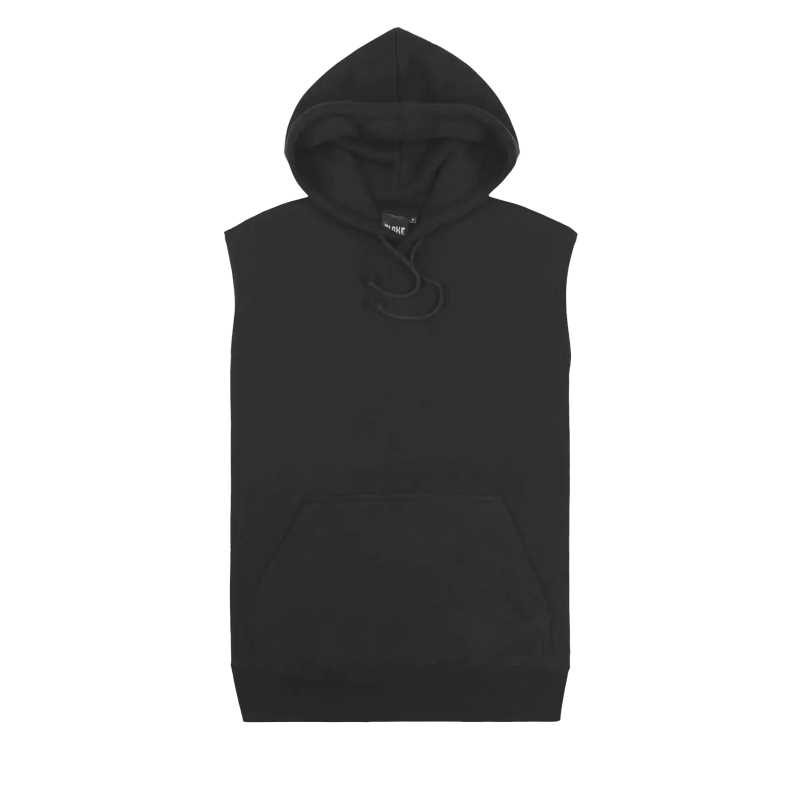 Sleeveless Pullover Hoodie Black 12