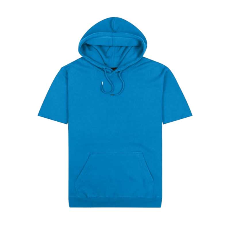 Short-Sleeved Origin Hoodie Aqua 3XL