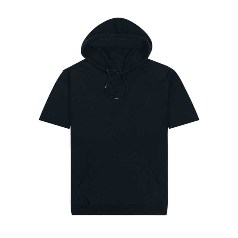 Short-Sleeved Origin Hoodie Black 5XL