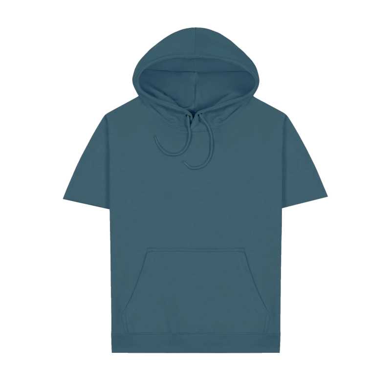 Short-Sleeved Origin Hoodie Bluestone XS