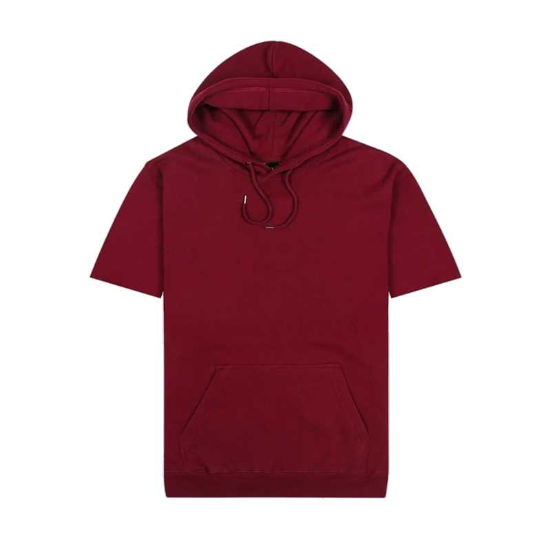 Short-Sleeved Origin Hoodie Maroon 3XL