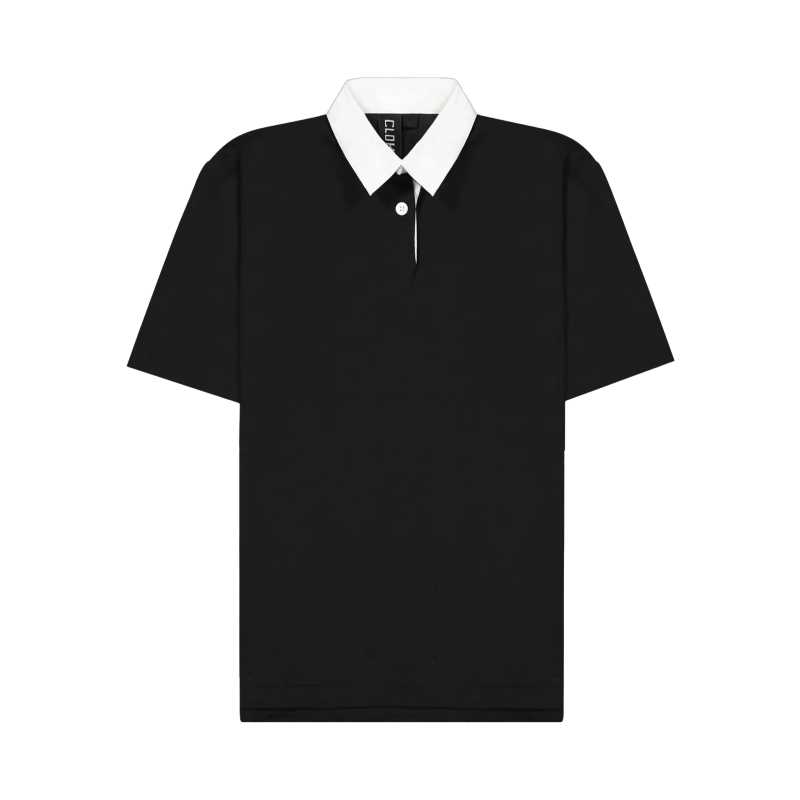 Short-Sleeved Rugby Jersey Black 2XS
