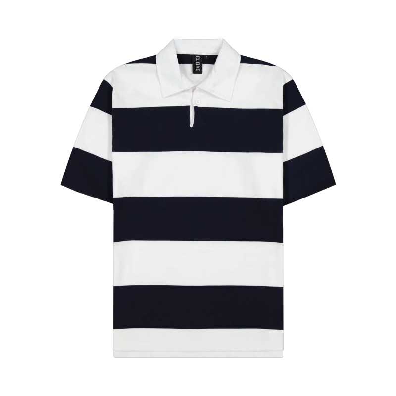 Short-Sleeved Striped Rugby Jersey