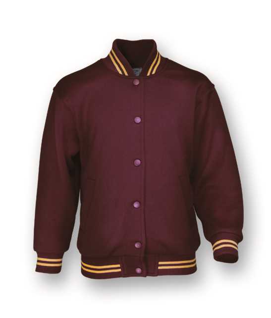 Schoolwear Bomber Jacket Maroon/Gold 10