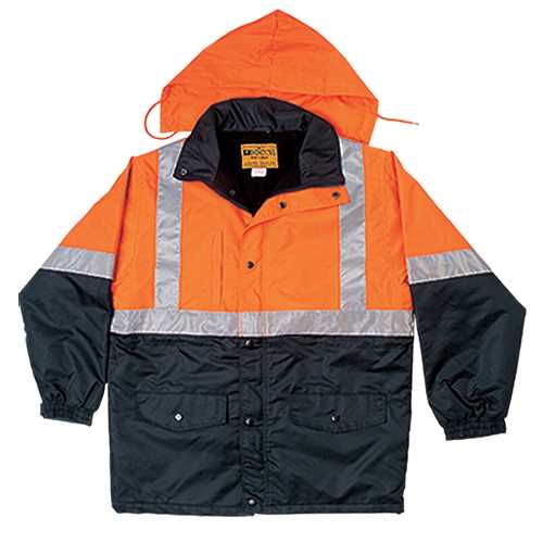 Hi-Vis Mesh Lining Jacket With Reflective Tape Fluoro Orange