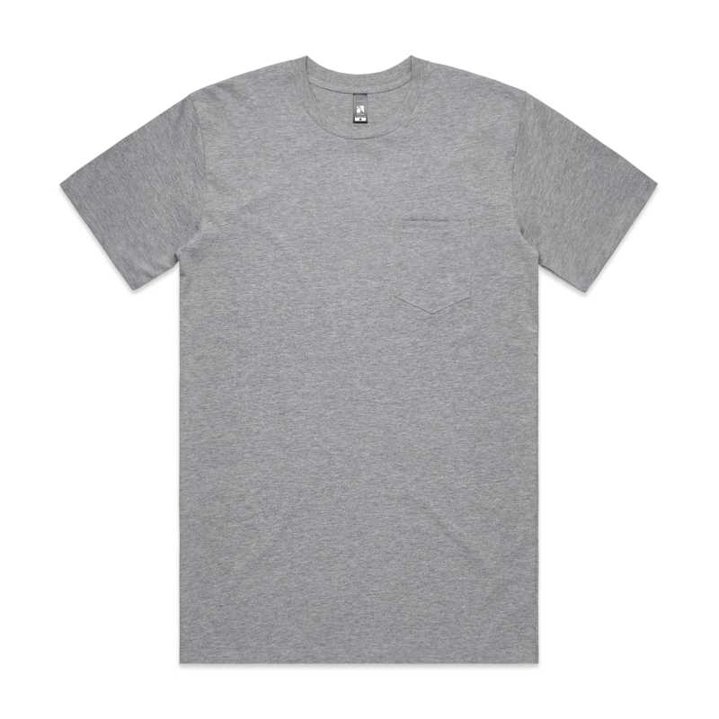 Classic Pocket Tee Grey Marle 2XL