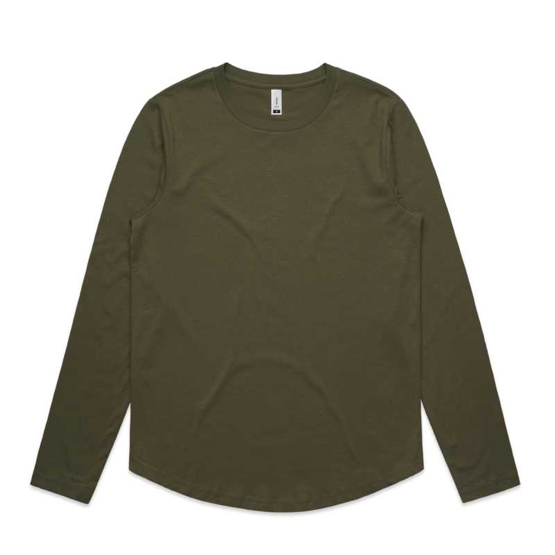 CURVE LONG SLEEVE TEE Army L