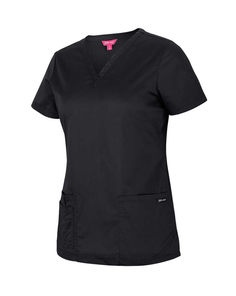 JB's LADIES PREMIUM SCRUB TOP Black 10