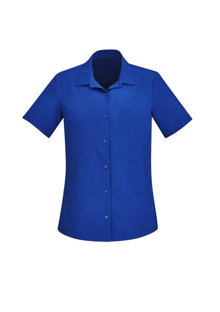 Florence Womens Plain S/S Shirt Electric Blue 10