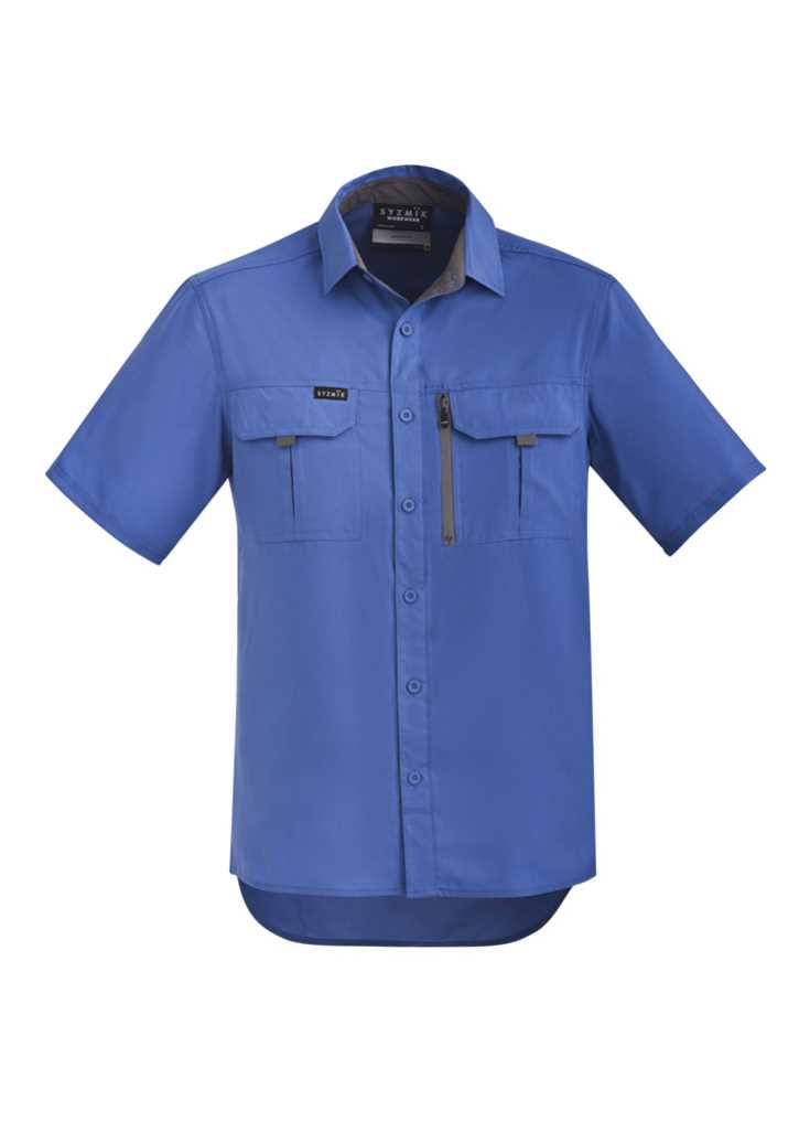 Mens Outdoor S/S Shirt Blue 2XL