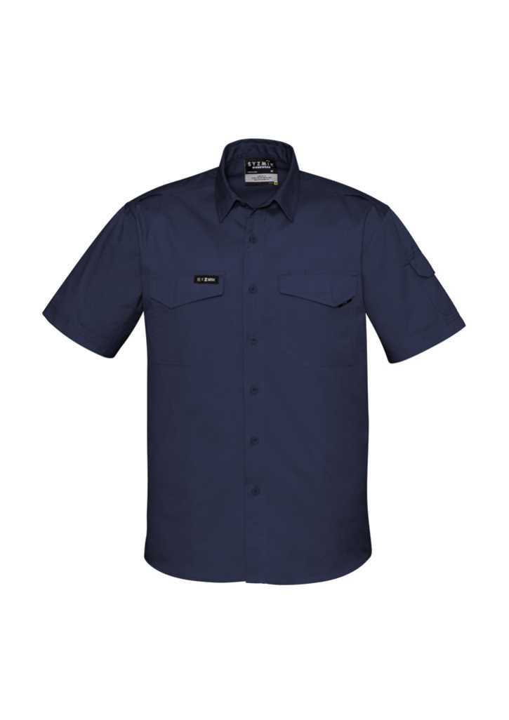 Mens Rugged Cooling S/S Shirt Navy 2XL