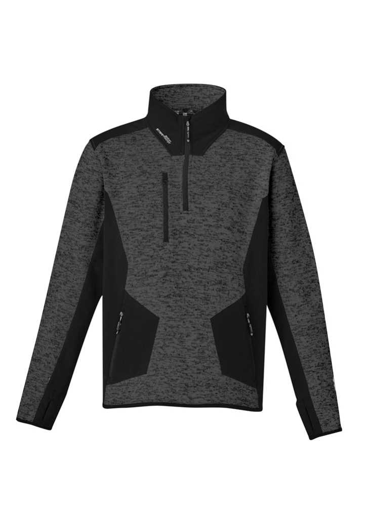 Unisex Streetworx Reinforced Knit 1/4 Zip Pullover Gunmetal