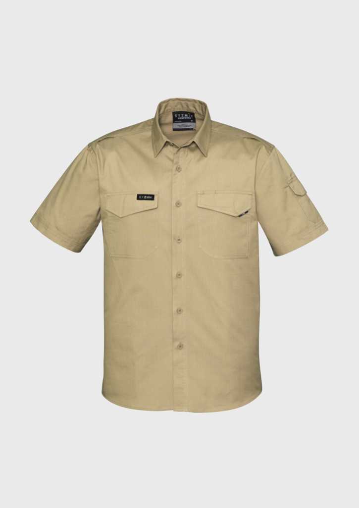Mens Rugged Cooling S/S Shirt Khaki 2XL