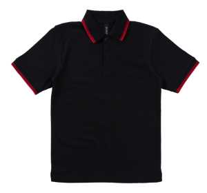 Prime Mens Polo Black/Red 2XL