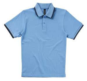 Prime Mens Polo Iceblue/Navyblue 2XL