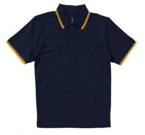 Prime Mens Polo Navy/Gold 2XL
