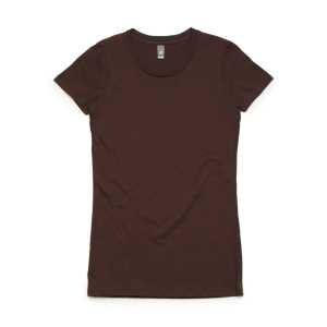 #D Ladies Wafer Tee DK Chocolate M