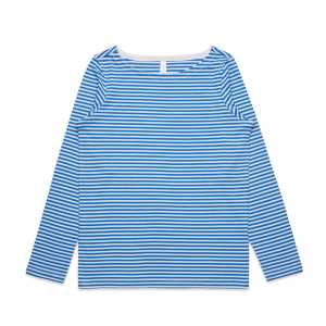 WOS BOWERY STRIPE LS TEE Natural/Mid Blue L