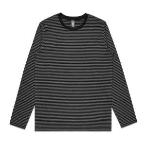 BOWERY STRIPE LS TEE Asphalt Marle/Black 2XL