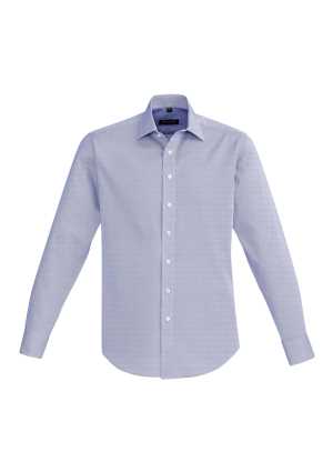 Mens Hudson Long Sleeve Shirt Patriot Blue 2XL