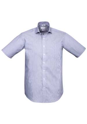 Mens Calais Short Sleeve Shirt Turkish Blue 2XL