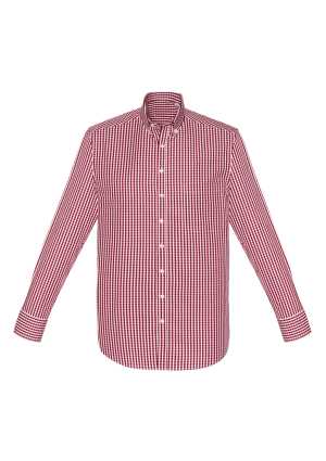 Mens Springfield Long Sleeve Shirt Cardinal 2XL