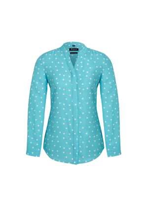 Womens Juliette Spot Print Blouse Aqua 10