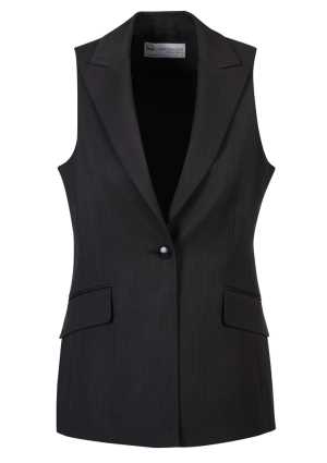 Womens Sleeveless Jacket Black 16