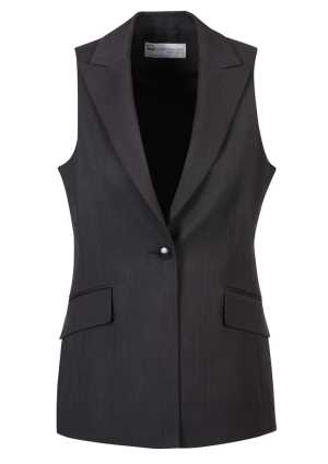 Womens Sleeveless Jacket Charcoal 16