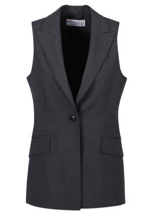 Womens Sleeveless Jacket Charcoal 10