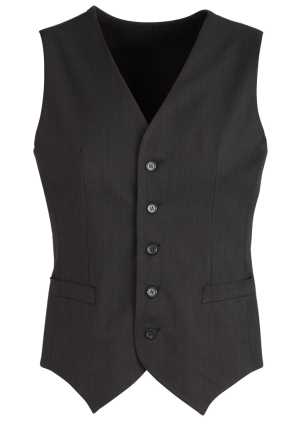 Mens Peaked Vest With Knitted Back Charcoal 102