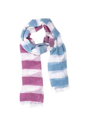 Womens Two Tone Scarf Melon/Alaskan Blue 1  1SZ