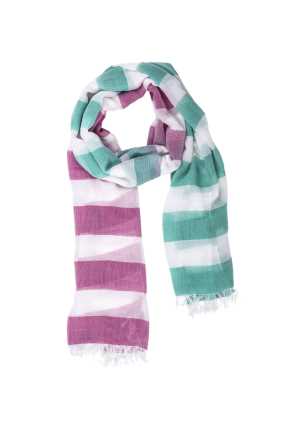 Womens Two Tone Scarf Melon/Dynasty Green 1  1SZ