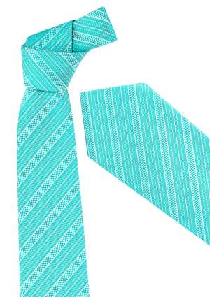 Mens Self Stripe Tie Dynasty Green 1  1SZ