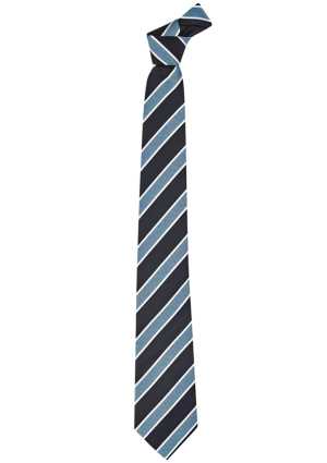 Mens Wide Contrast Stripe Tie Alaskan Blue 1SZ