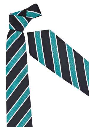 Mens Wide Contrast Stripe Tie Dynasty Green 1  1SZ