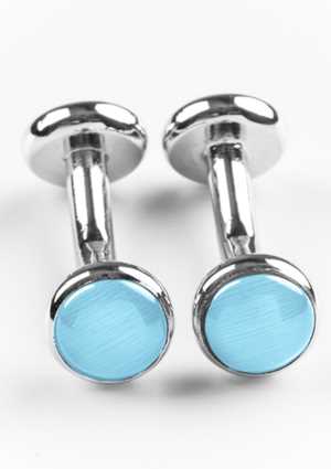 Mens Unisex Cufflinks Alaskan Blue 1  1SZ