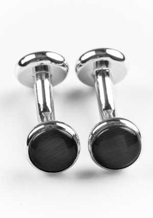Mens Unisex Cufflinks Black 1  1SZ
