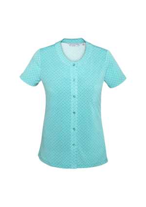 Womens Advatex Leah Button Knit Top Dynasty Green  16