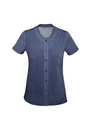 Womens Advatex Leah Button Knit Top Navy  10