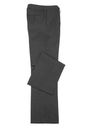 Ladies Classic Flat Front Pant Charcoal Marle 10