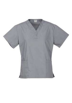 Ladies Classic Scrubs Top Pewter 2XL