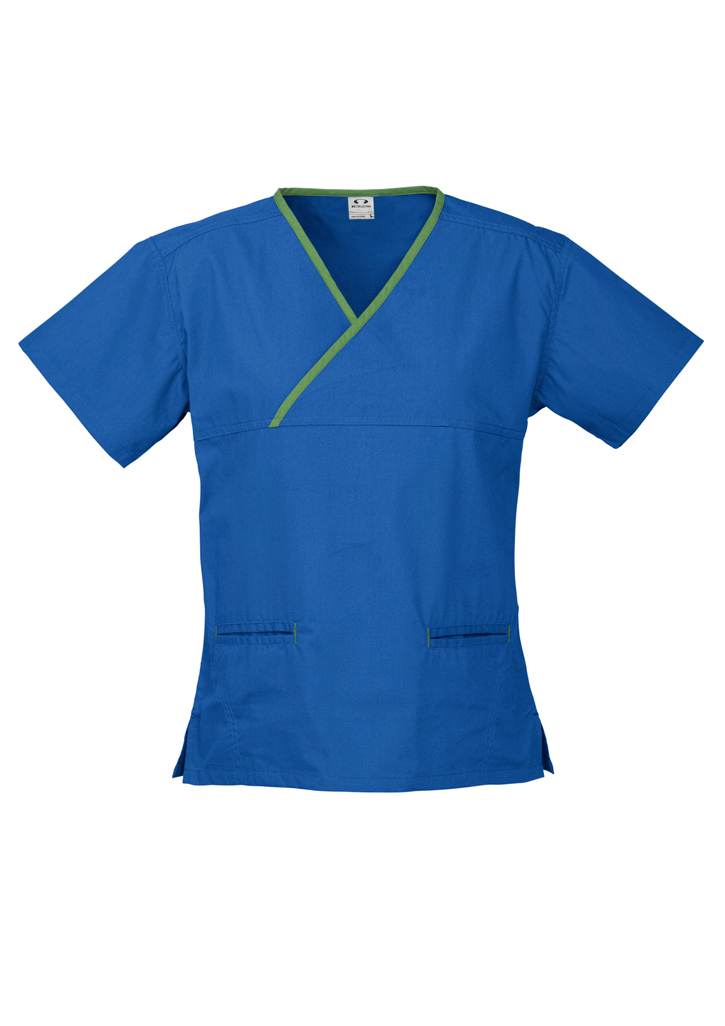 Ladies Contrast Crossover Scrubs Top NZ Uniforms
